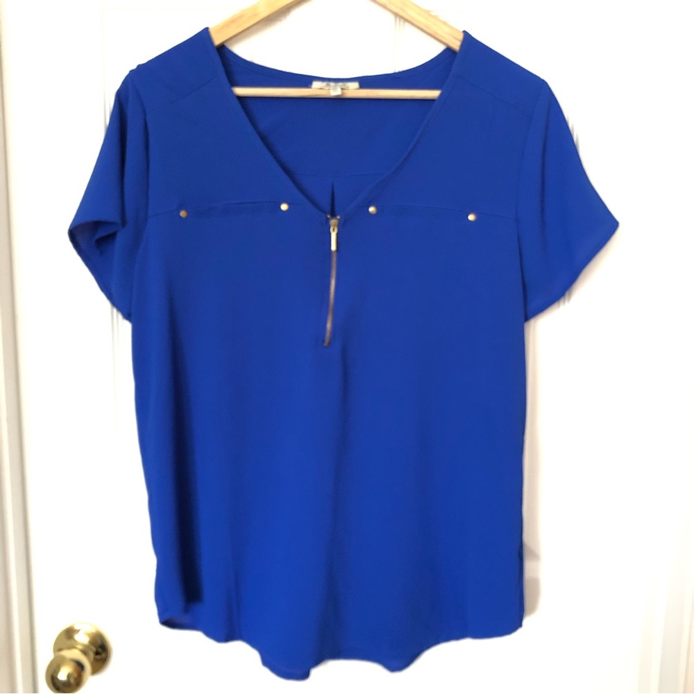 MPH  Collection Royal Blue Top Sz L